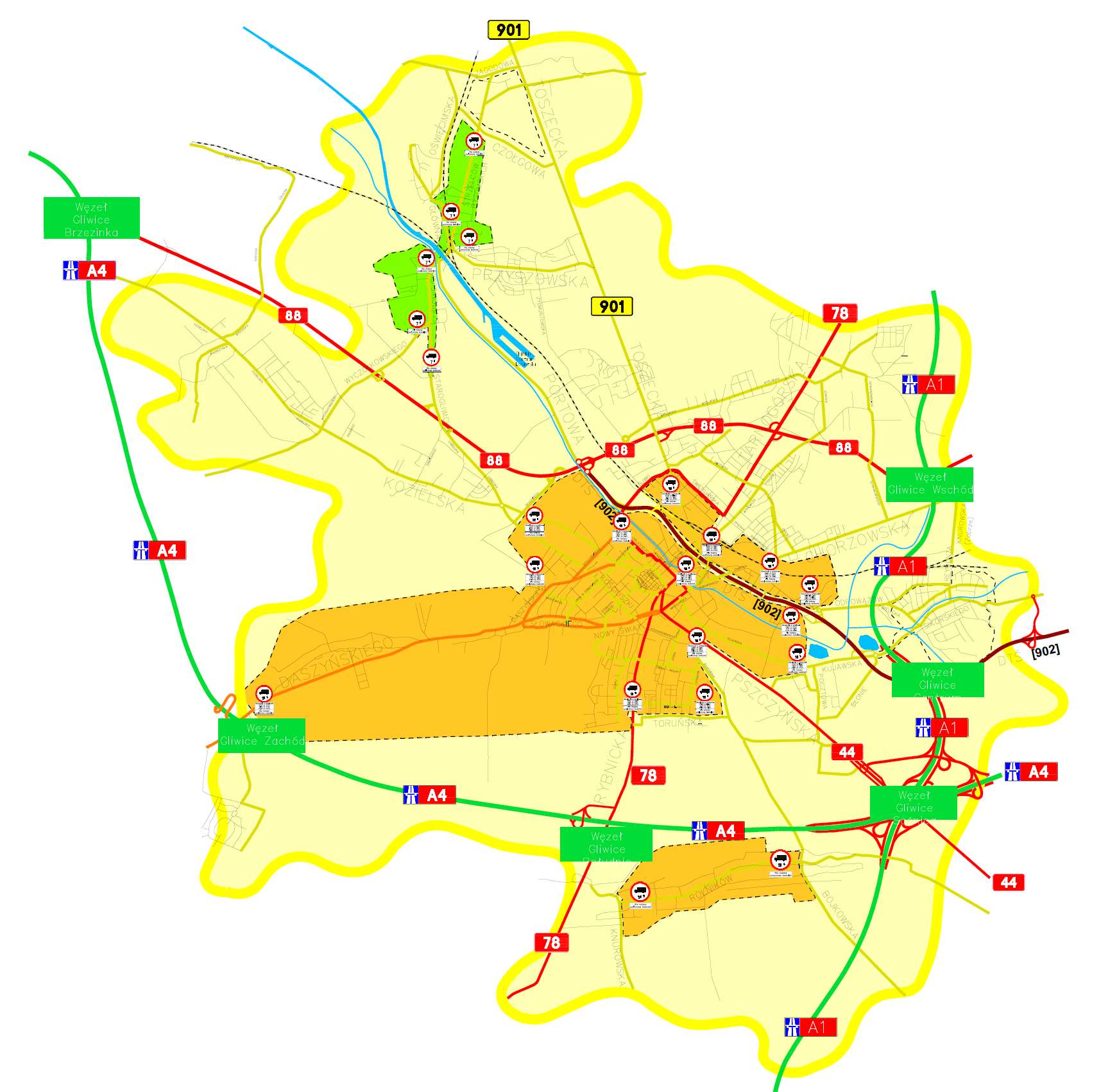 Mapa ograniczenia wjazdu