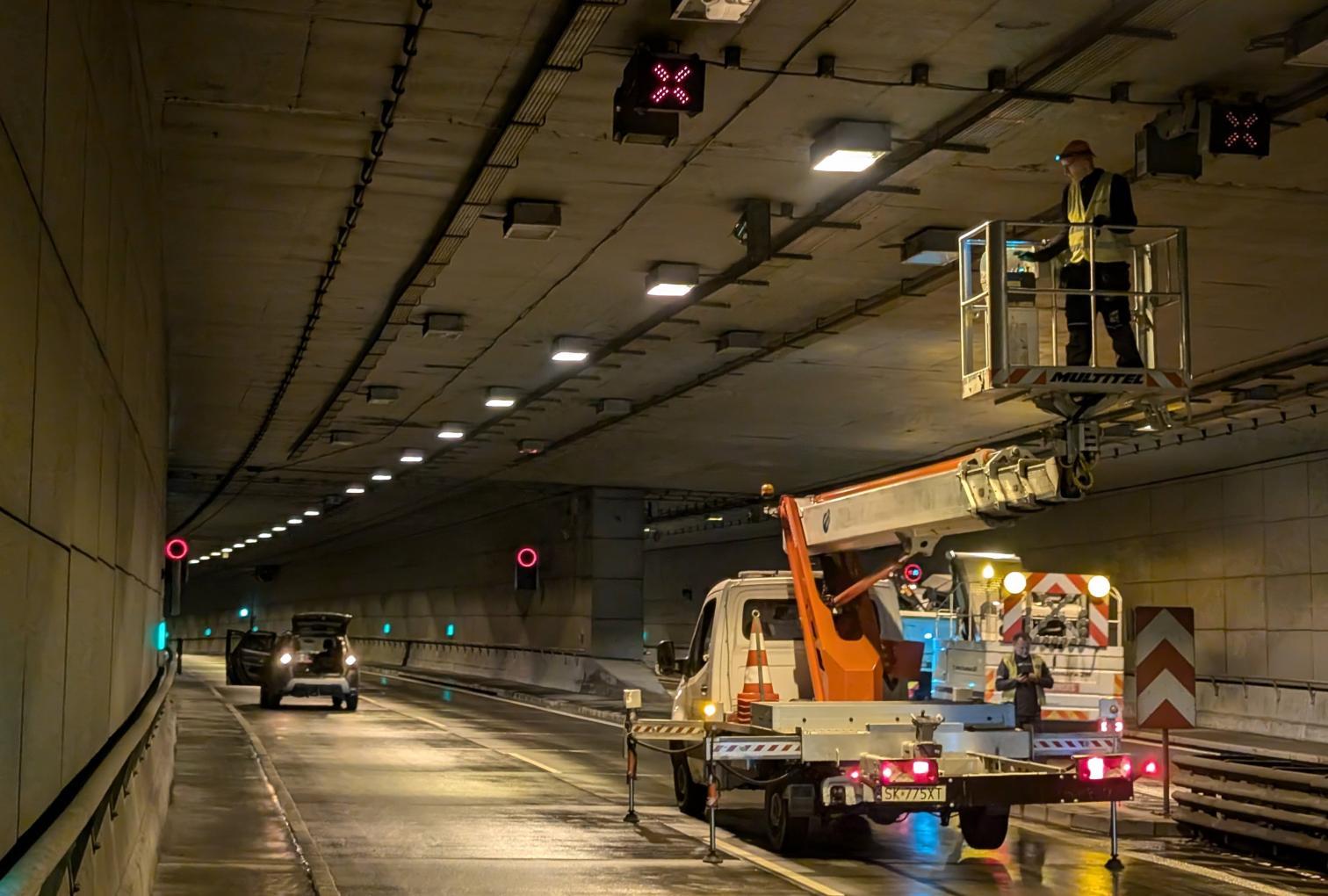 Nocna przerwa w ruchu - serwis, konserwacja i sprzątanie w tunelu DTŚ