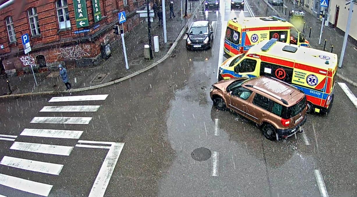 Kolizja na skrzyżowaniu Kościuszki/Zygmunta Starego