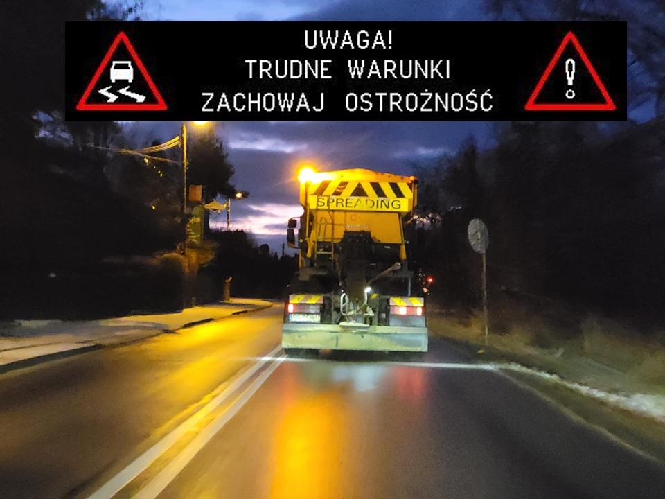 Noc pod znakiem gołoledzi -dbamy o bezpieczeństwo