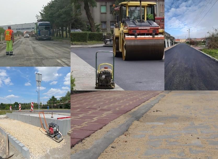 Drogowcy w różnych częściach miasta.