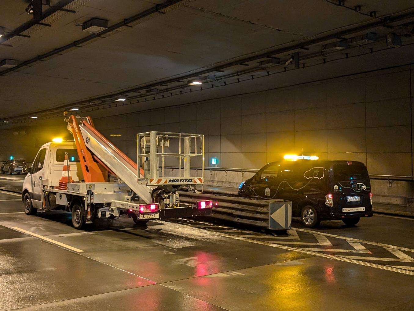 Zamknięcie tunelu DTŚ. 